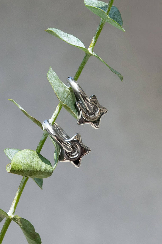 Estrella Hoops - 18K Gold Plated or Stainless Steel