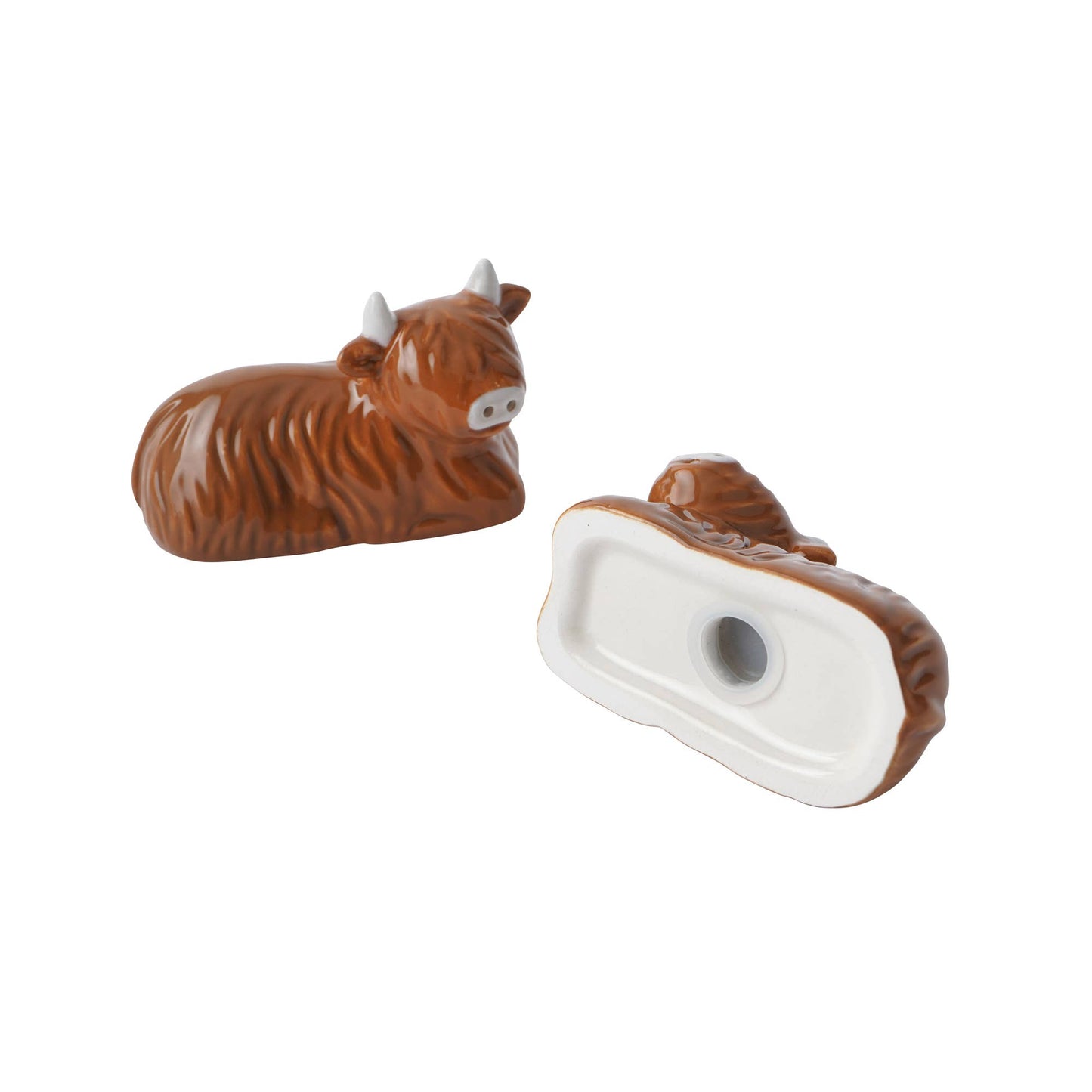 Bramble Farm Highland Cow Salt & Pepper Shakers In Gift Box