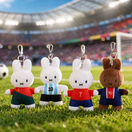 Miffy Soccer World Cup Limited Plush Bag Charm 13cm