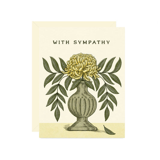 Carnation With Sympathy Greeting Card