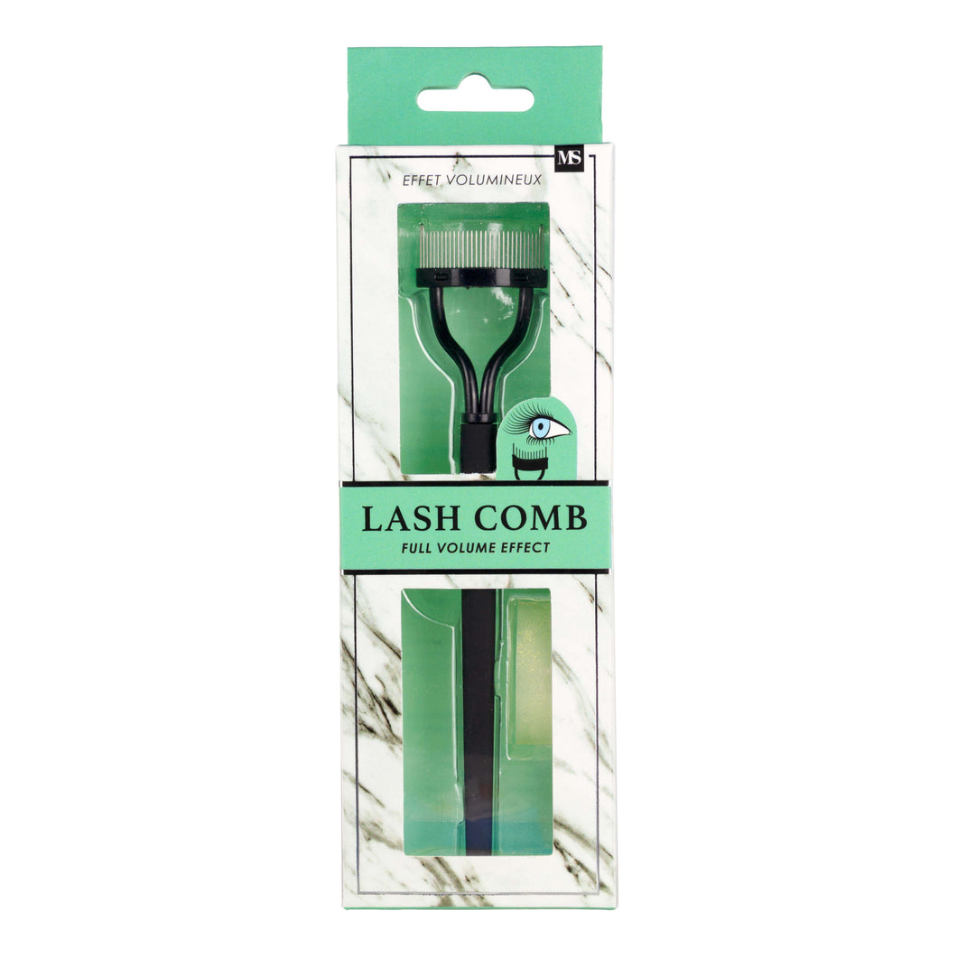 Lindo Lash Comb - w/ Travel Cap: Black