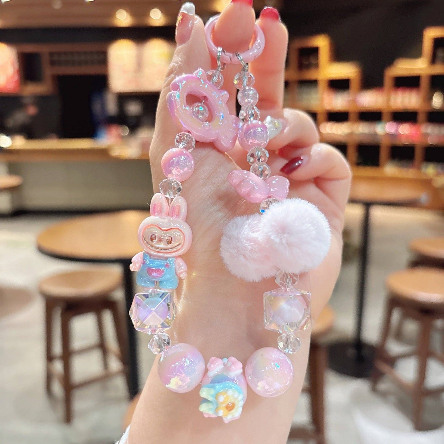 Labubu Beaded mobile phone chain Labubu bag pendant