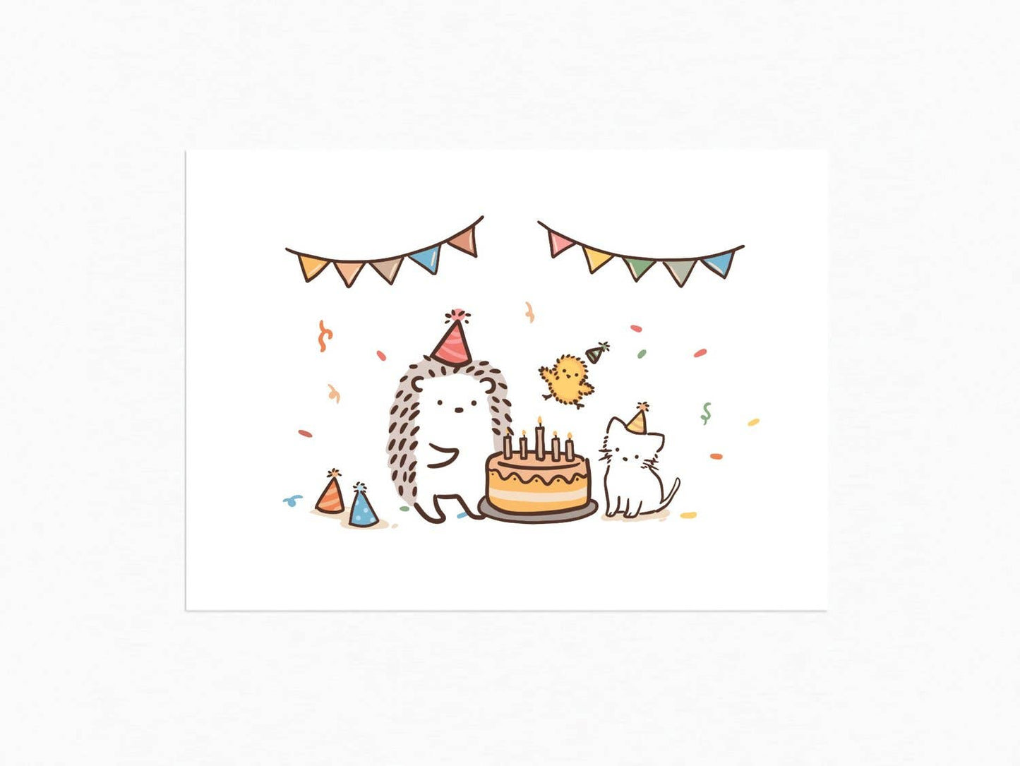 Birthday Trio Postcard