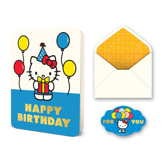 Retro Hello Kitty Happy Birthday Deluxe Greeting Card