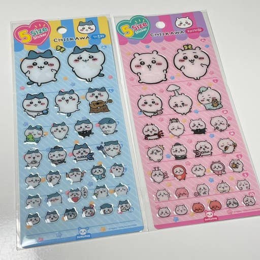 Chiikawa & Friends 5 Sizes Jelly Coating Deco Stickers