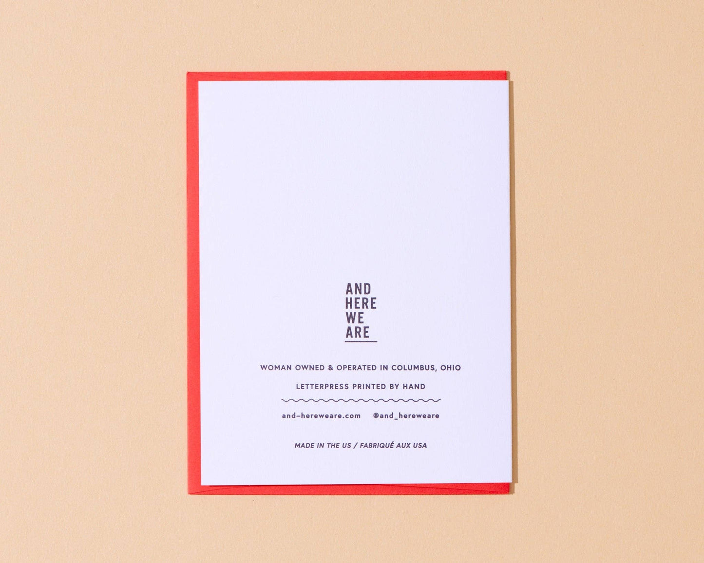 Over the Moon Cupid Valentine's Day Letterpress Greeting Card- Made in USA