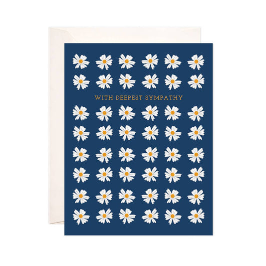 Sympathy Daisies Greeting Card - With Deepest Sympathies