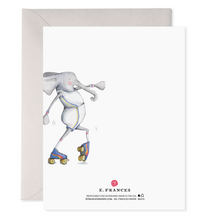 Load image into Gallery viewer, Still Rolling | Rollerskating Elephant Birthday Card
