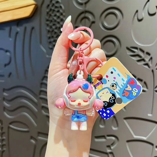 Cry Baby sleeping girl keychain