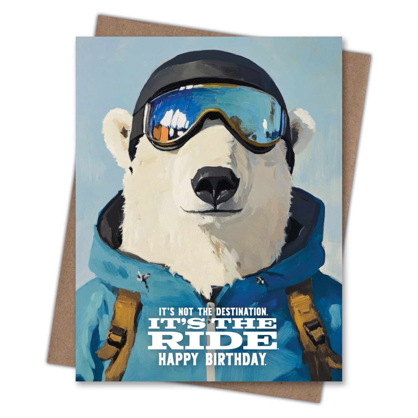 It's the Ride - Recycled Birthday Card for Snowboarders