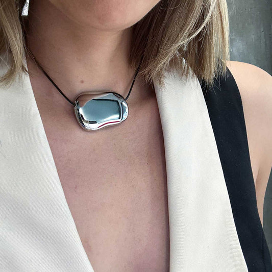 Linda Cord Vegan Leather Necklace