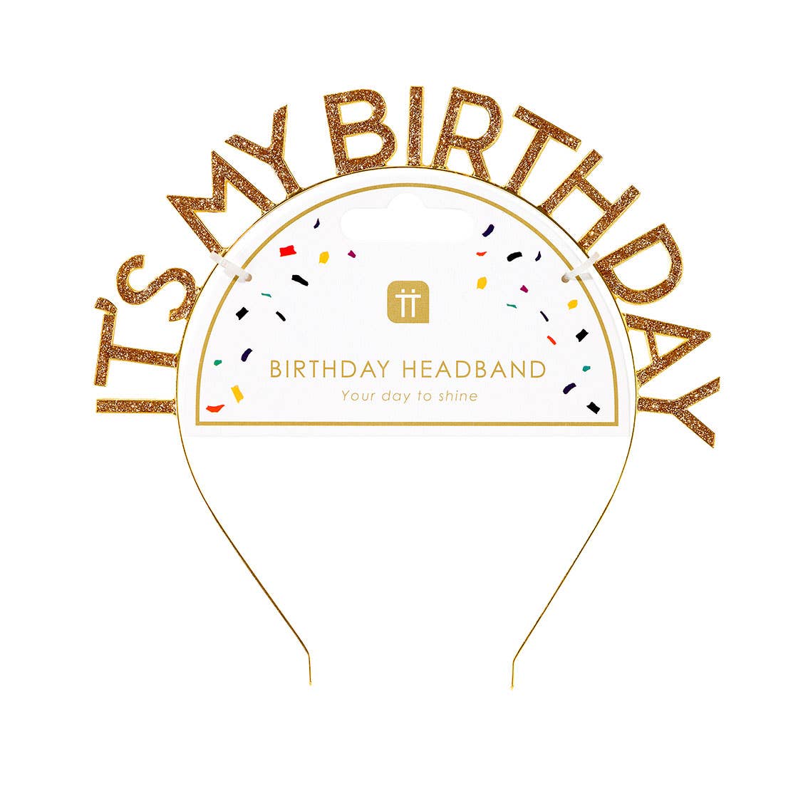 Gold Enamel "Happy Birthday" Headband | Birthday Accessory |