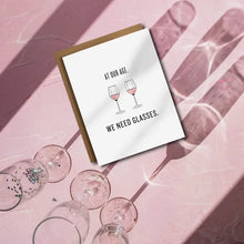 Load image into Gallery viewer, Glasses of Wine/Rosé Birthday Card
