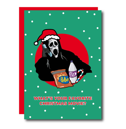 Ghostface Scream Christmas Card - Front & Company: Gift Store