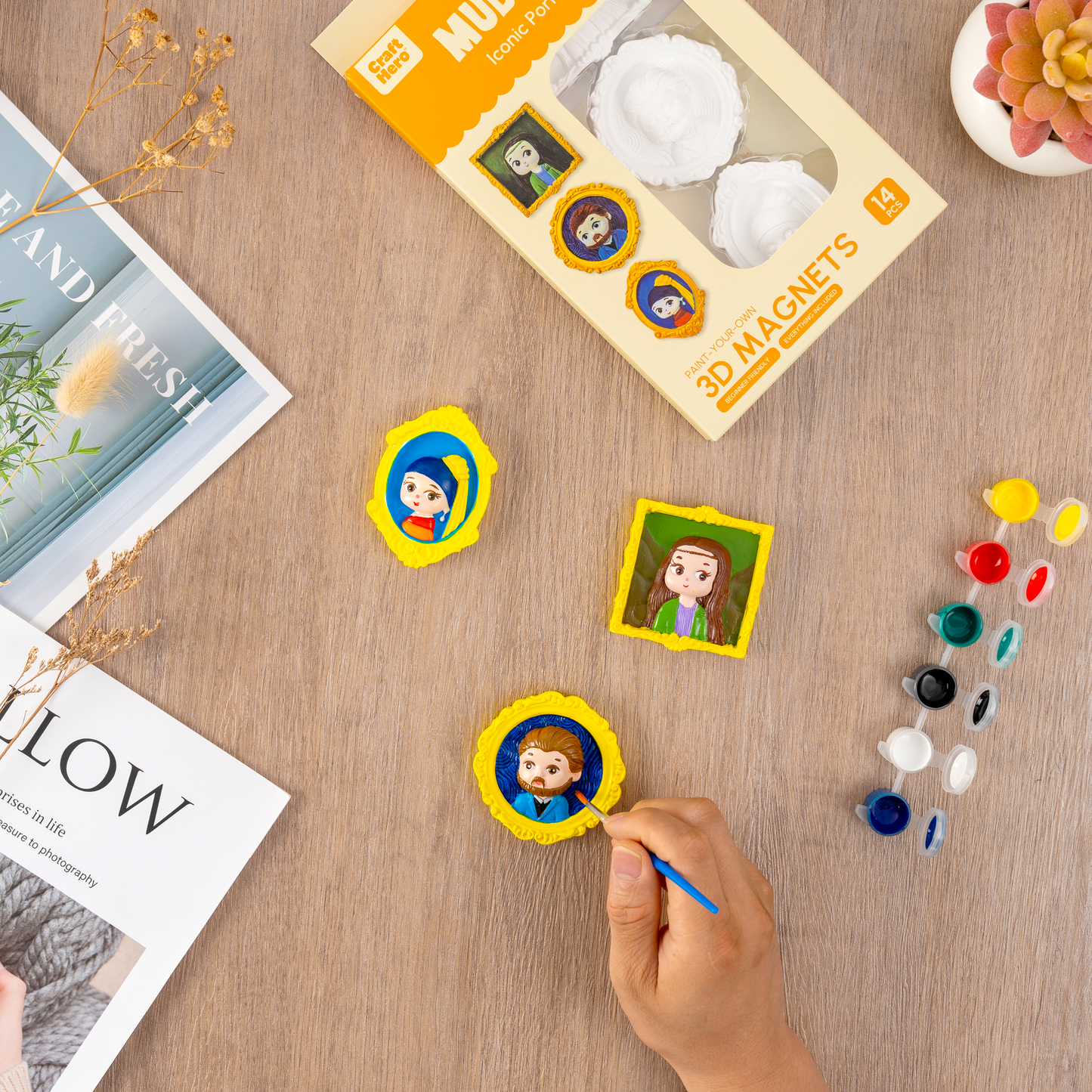 Muddies™ 3D Magnet Painting Kit — Iconic Portraits