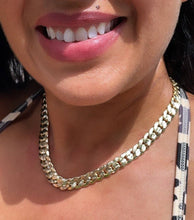 Load image into Gallery viewer, 18k Gold Filled Thick Carved Cuban Link Chain 9.5mm Necklace
