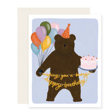 Load image into Gallery viewer, Beary Birthday | Kids Children&#39;s Happy Birthday Animal Card
