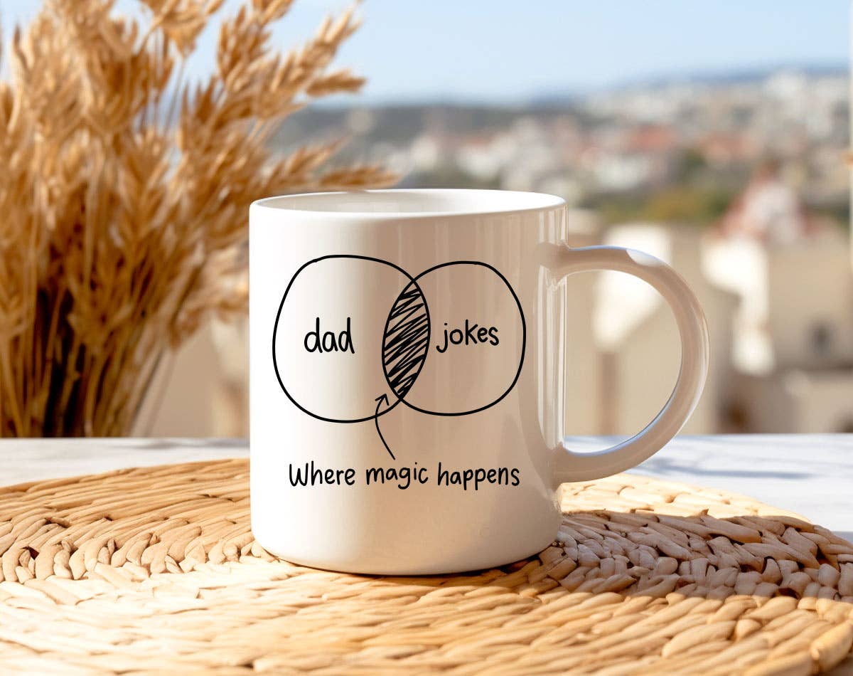 Dad Jokes Diagram - Funny Dad Gift Coffee Mug KTJ07