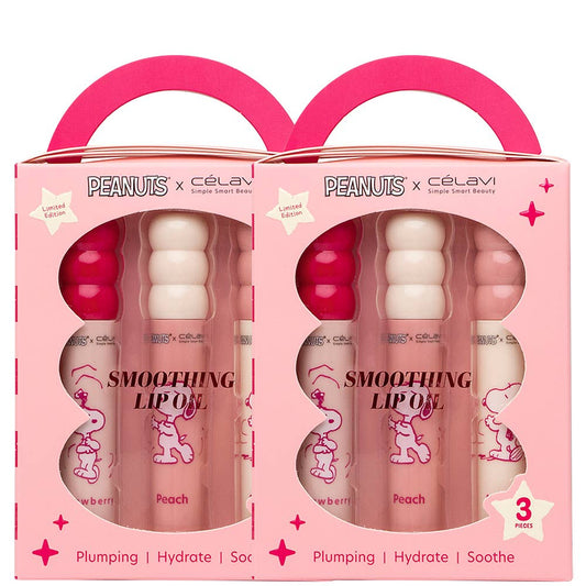 CELAVI X PEANUTS 3PC SMOOTHING LIP OIL  2 UNITS , P 60100