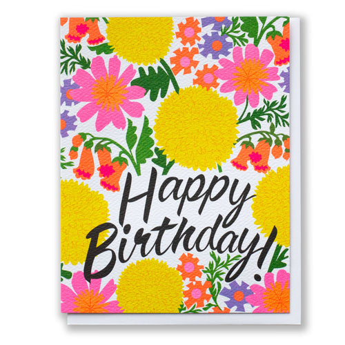 Jazzy Flowers Birthday Card - Front & Company: Gift Store