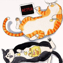 Load image into Gallery viewer, Netflix Chill Cats - Funny Valentines Day Card
