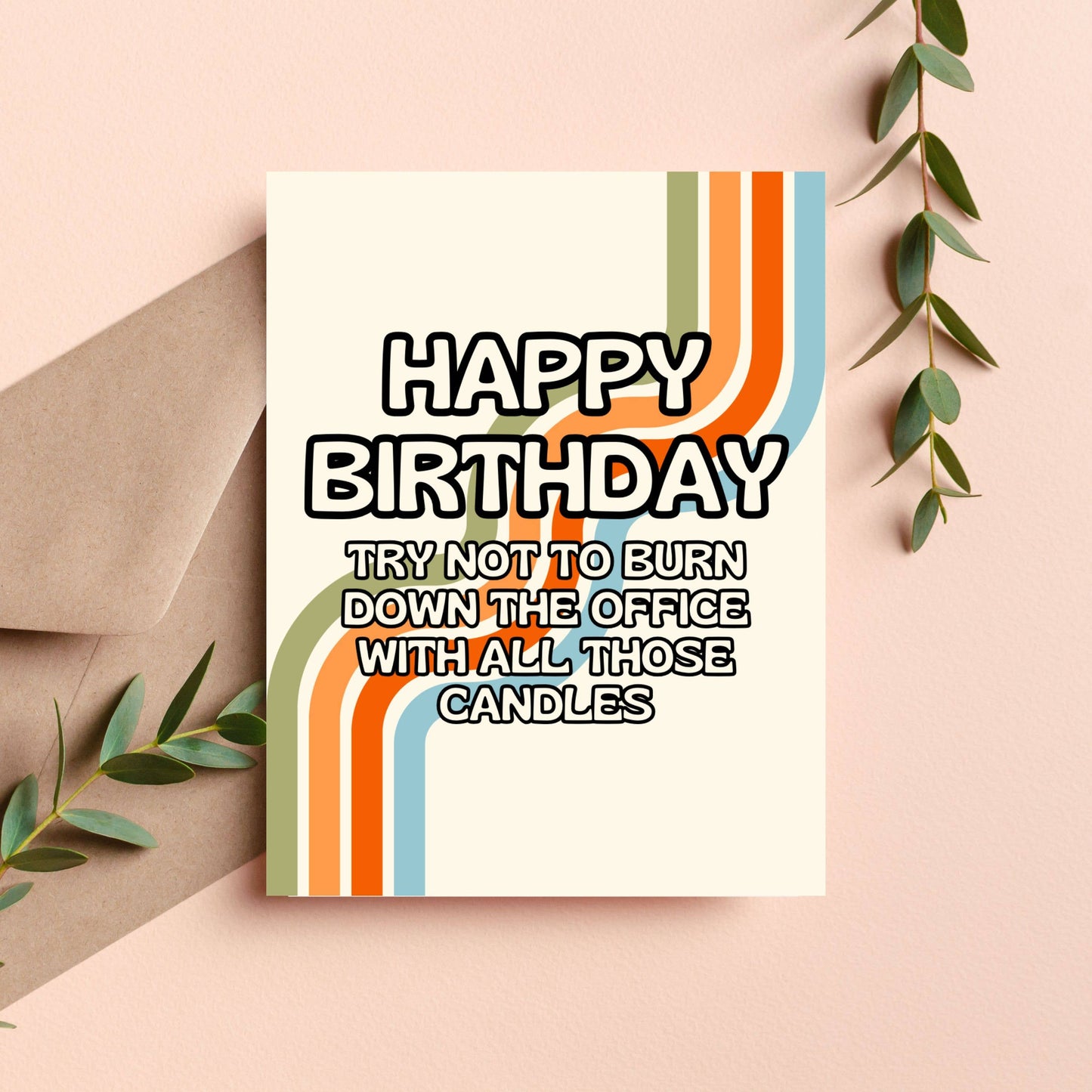 Funny Birthday Card for Coworker, Friend, Boss Gift