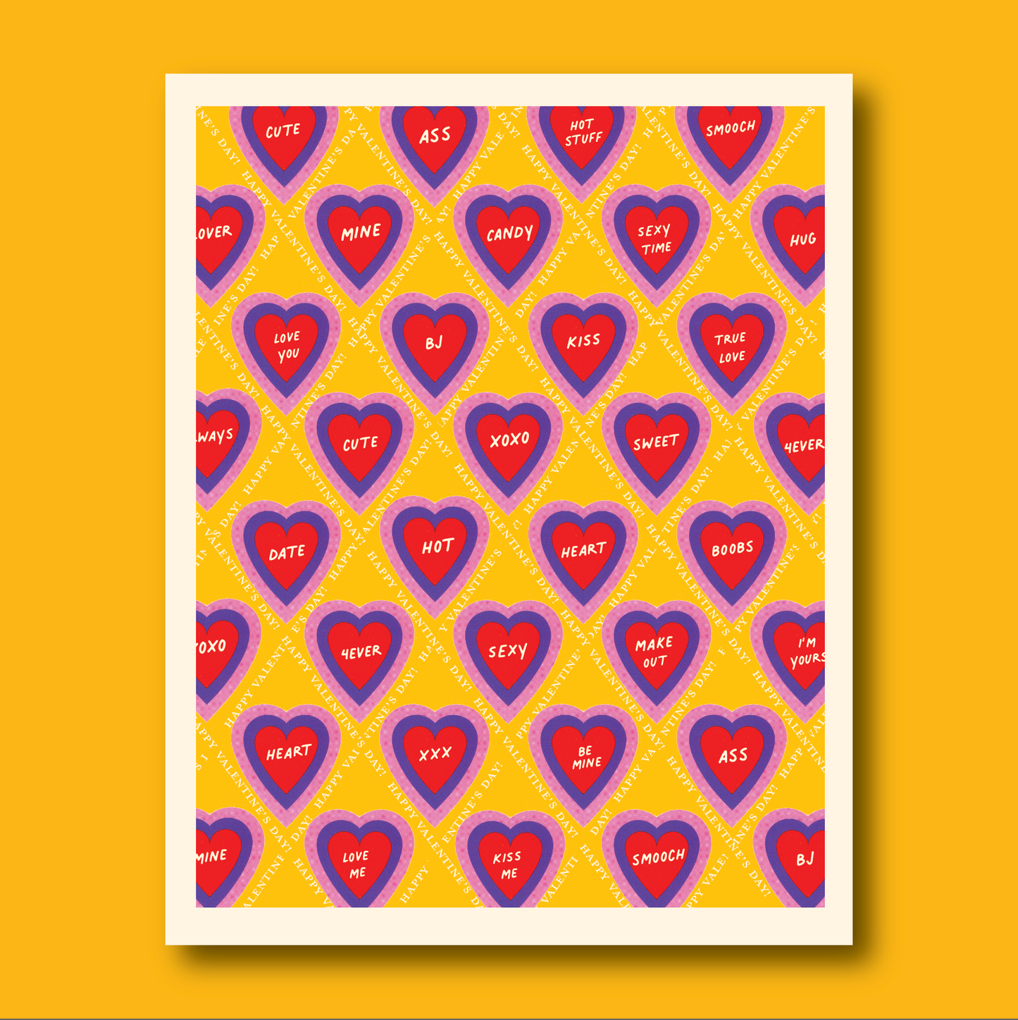 SEXY HEARTS valentine card
