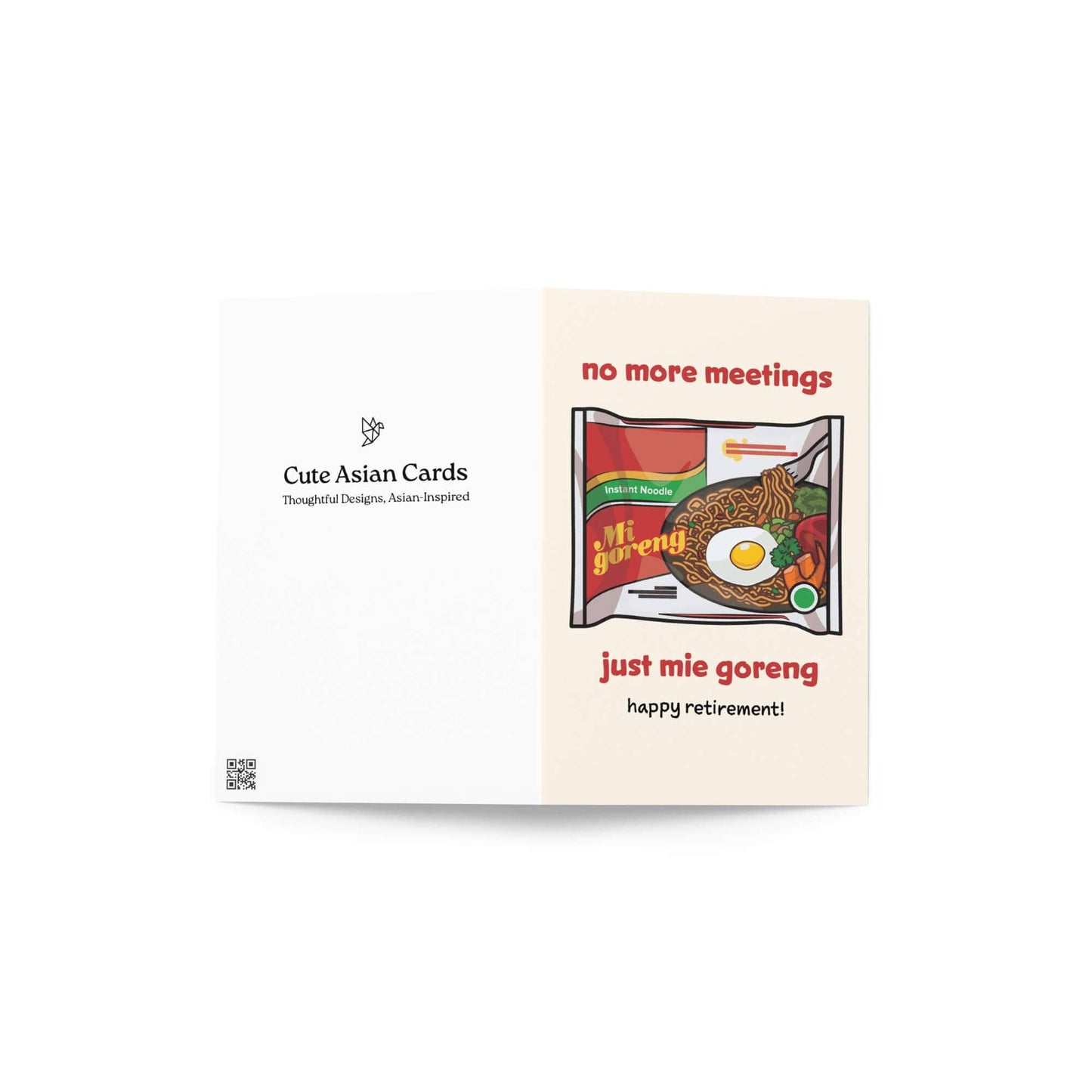 Mie Goreng Funny Retirement Cards | Indonesian Instant Noodle Fun Greeting