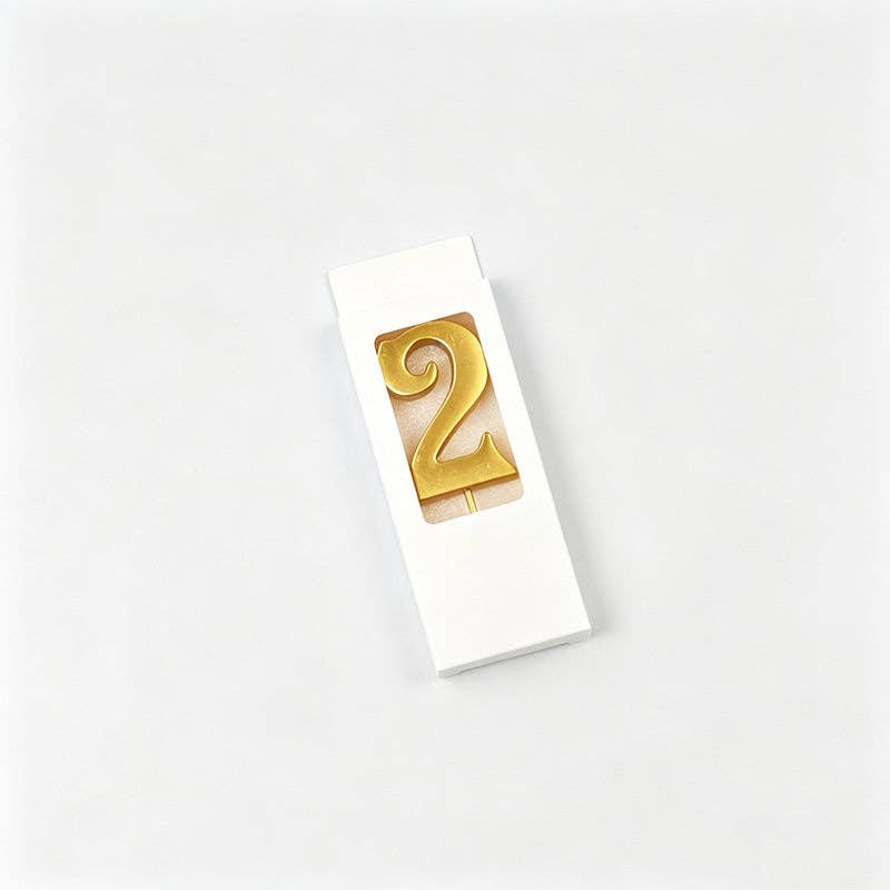 Gold Plated Number Birthday Candles