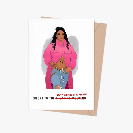 Rihanna Pregnancy Greeting Card