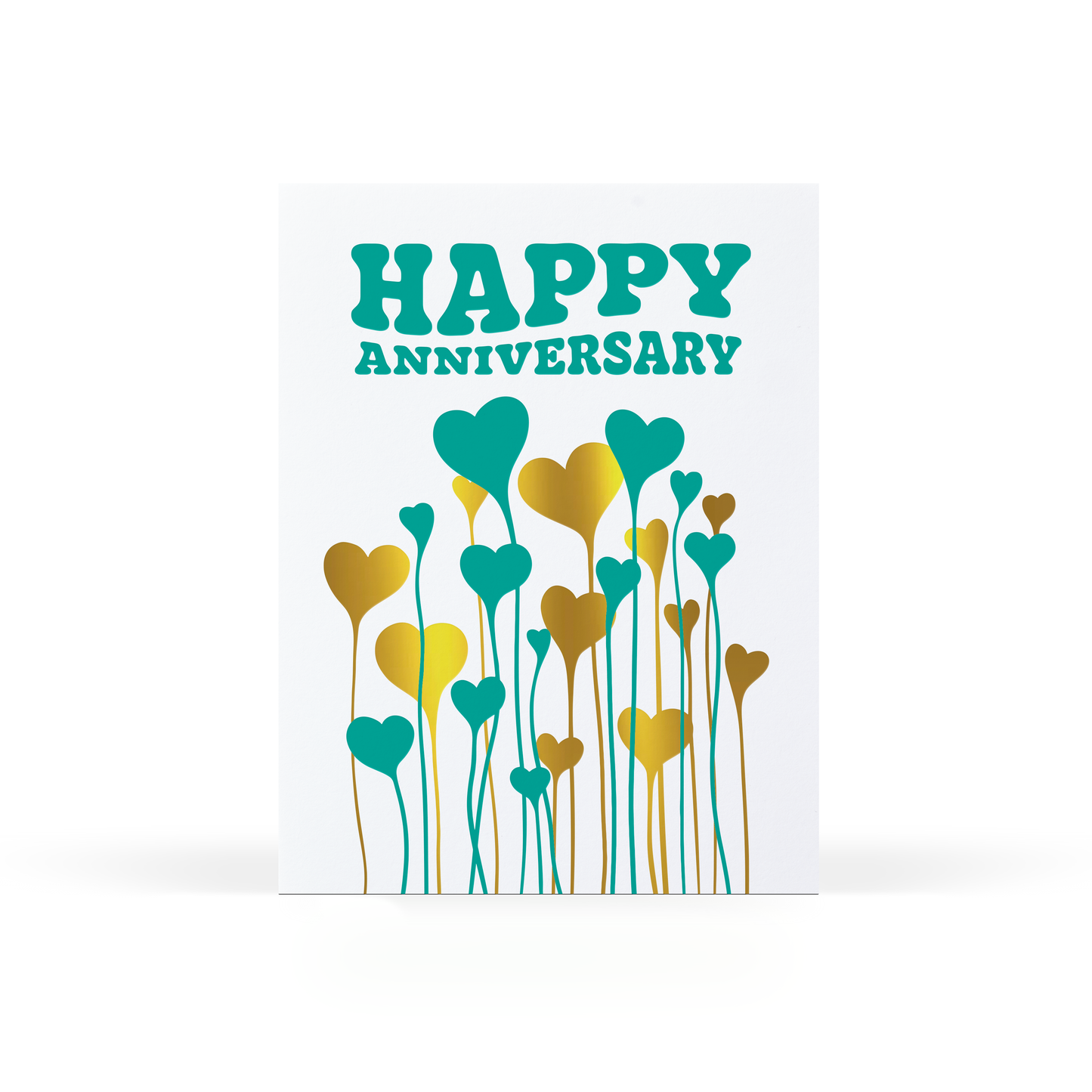 Anniversary Hearts Foil Card