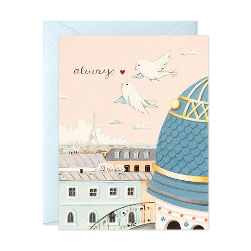 Always Paris Rooftops Love Greeting Card - Front & Company: Gift Store