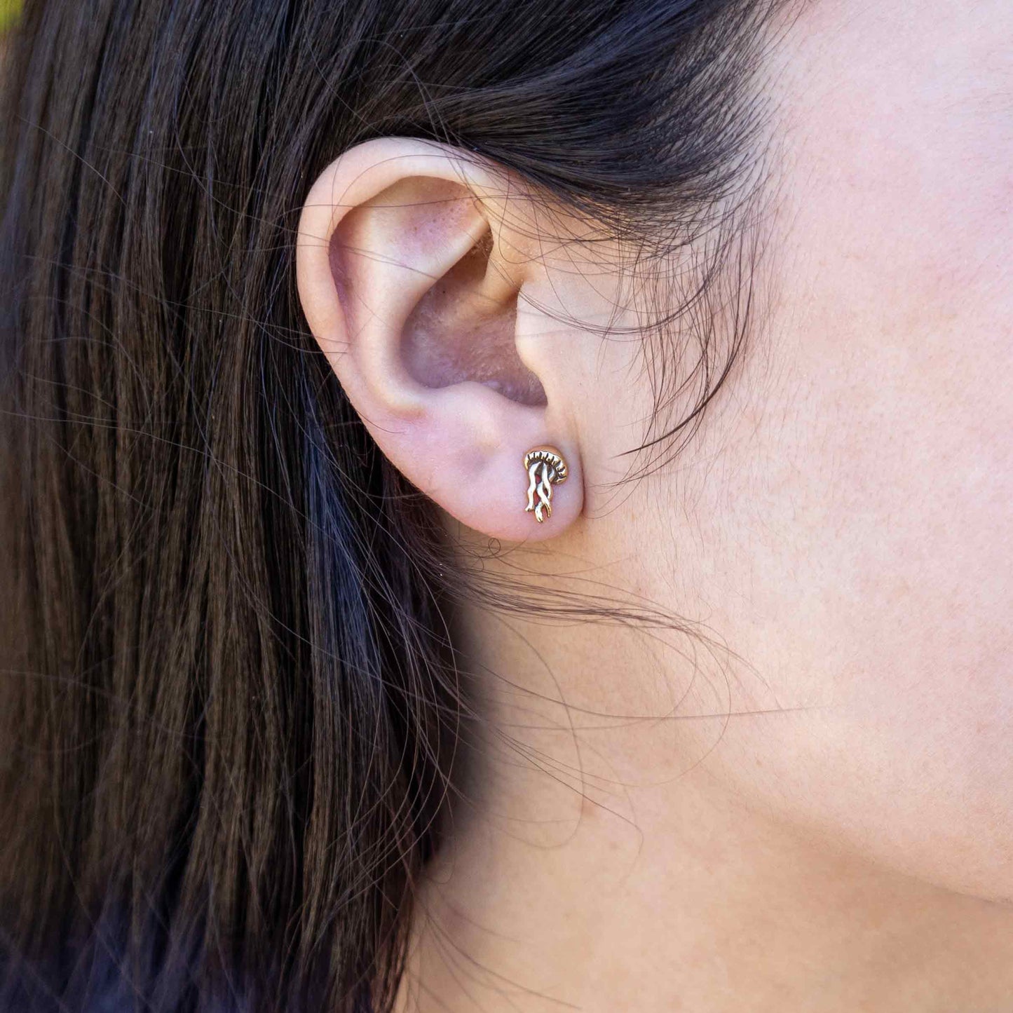 Jellyfish Post Earrings 11x6mm