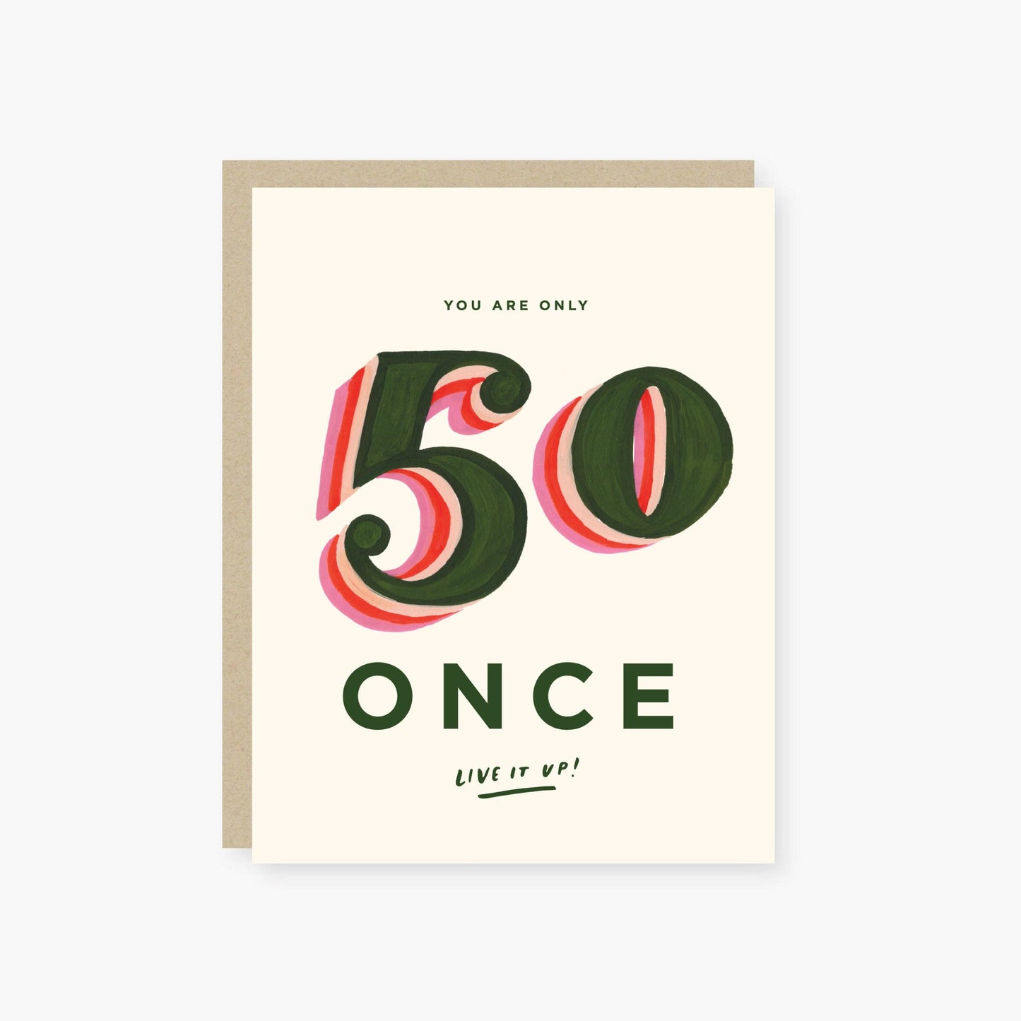 You are only 50 once birthday card