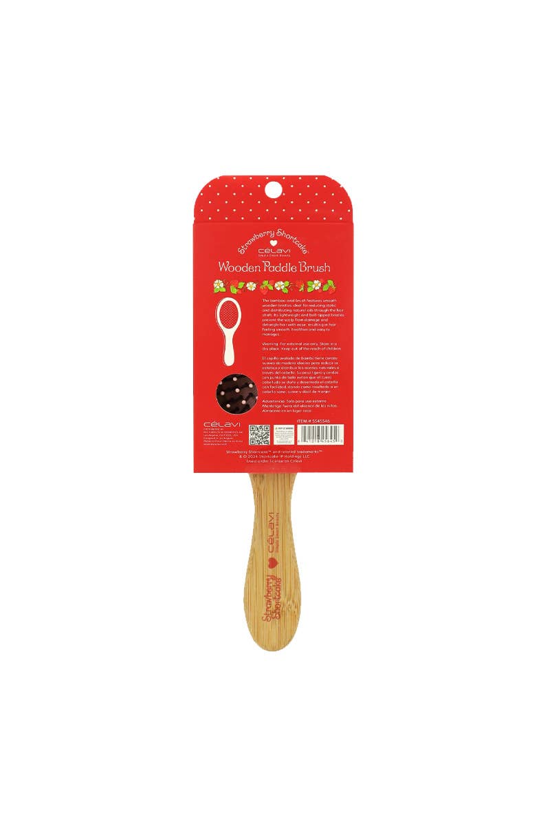 Celavi SS45546 Strawberry Shortcake Wooden Paddle Brush