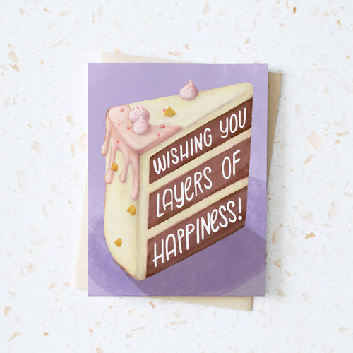 Wishing You Layers of Happiness Celebration Card - Front & Company: Gift Store