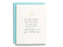 Load image into Gallery viewer, Stoked For New Adventure - Letterpress Greeting Card
