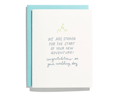 Stoked For New Adventure - Letterpress Greeting Card - Front & Company: Gift Store