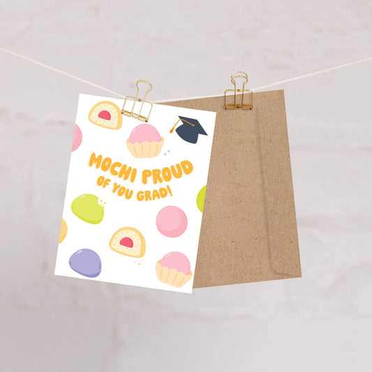Mochi Graduation Card | Japanese Food Pun Congratulations Grad