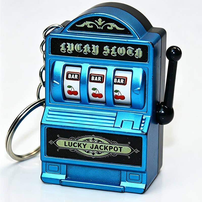 Retro Fruit Slot Machine Keychain
