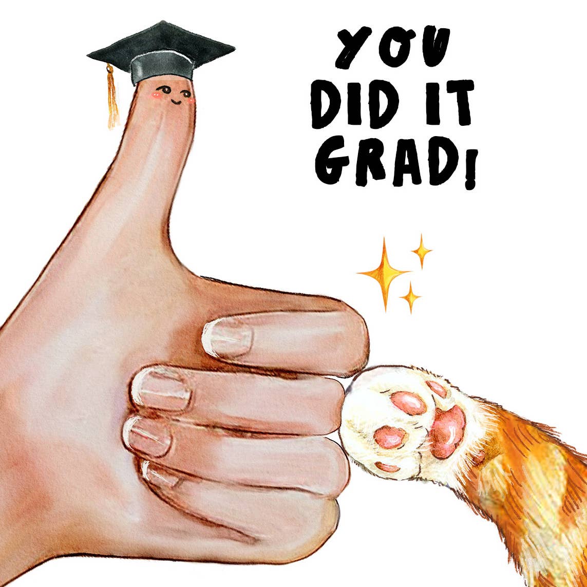 Thumb Up Grad - Funny Graduation Card