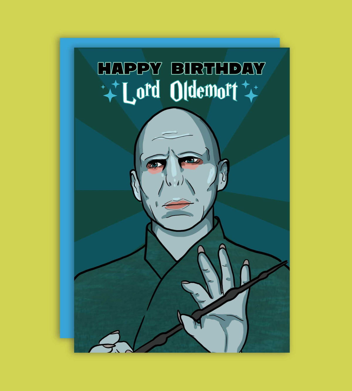 Lord Oldemort Magic Birthday Greeting Card