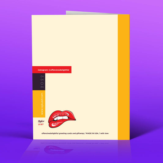 RED LIPS  love, valentine card
