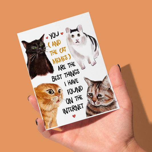 Cat Meme Lo - Funny Valentines Day Card -Tiktok Trend