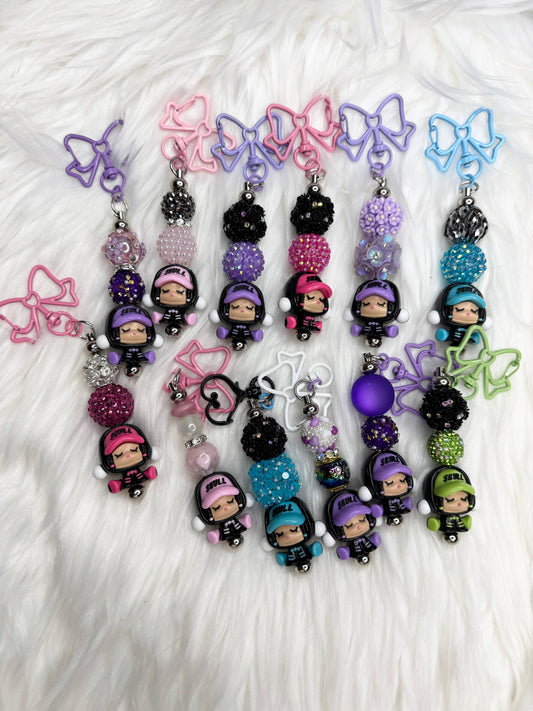 Handmade Sp Skull Panda Keychain  