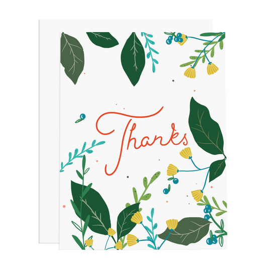 Thanks Flowers Greeting Card