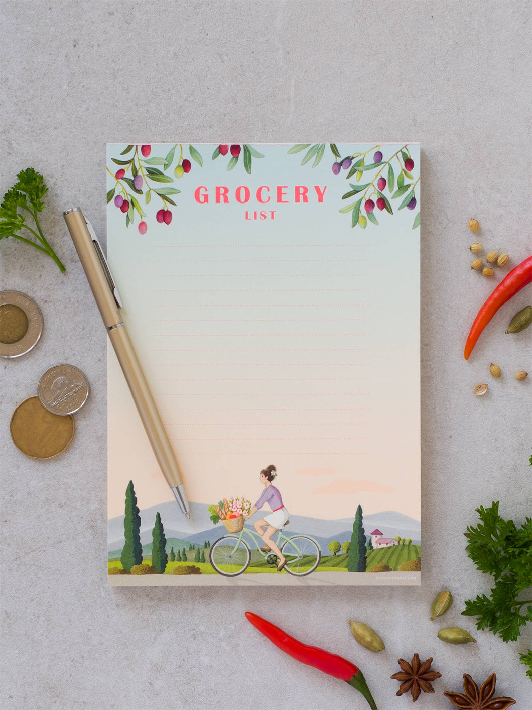 Grocery List Notepad - Tuscany Dreams - Market Pad