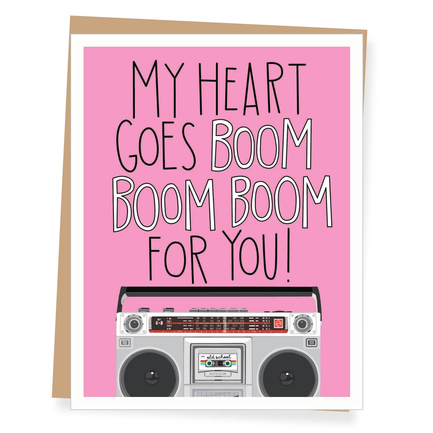 Boombox Valentine's Day Card