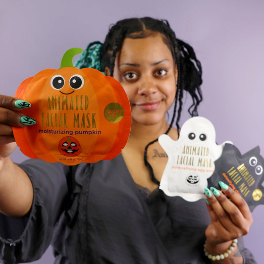 Halloween Skincare Sheet Mask Pumpkin, Ghost, Bat