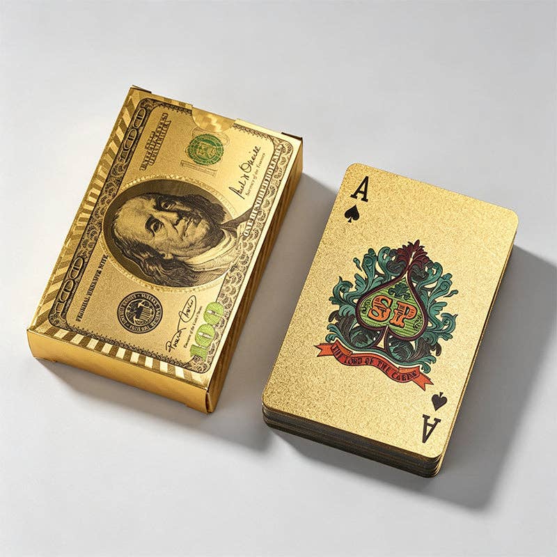 Dollar Pattern Waterproof Playing Cards
